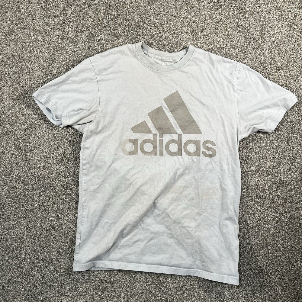 Adidas Golf Mens Medium Blue Logo Graphic T Shirt Short Sleeve Athletic Tee